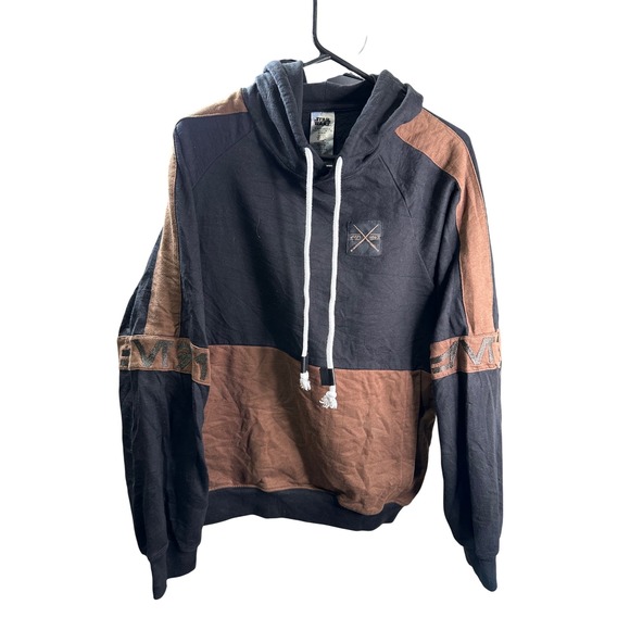 Star Wars Galaxy's Edge Hoodie Sweatshirt Black Brown Pullover Graphic - Picture 1 of 3